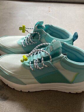 Hey Dude Womens SIze W8  Sirocco Mid Sport Blue Teal Slip On Comfort Shoes